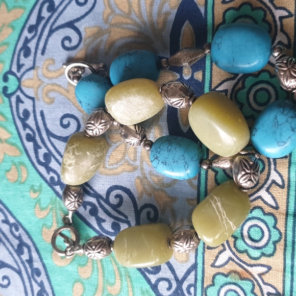 Jade sterling silver bracelet - Picture 5 of 5